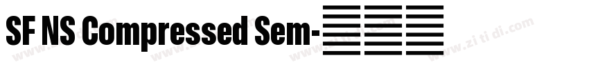SF NS Compressed Sem字体转换